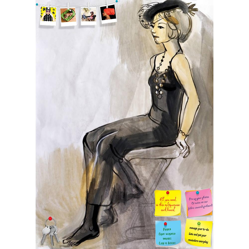 ArtzFolio Female Figure D2 Printed Bulletin Board Notice Pin Board Soft Board | Frameless-Bulletin Boards Frameless-AZSAO34842417BLB_FL_L-Image Code 5004097 Vishnu Image Folio Pvt Ltd, IC 5004097, ArtzFolio, Bulletin Boards Frameless, Fashion, Figurative, Fine Art Reprint, female, figure, d2, printed, bulletin, board, notice, pin, soft, frameless, sketch, hand-drawing, gouache, clothing, vogue, model, outline, attractive, clothes, pose, adult, stand, studio, glamour, active, handmade, drawing, feminine, gra