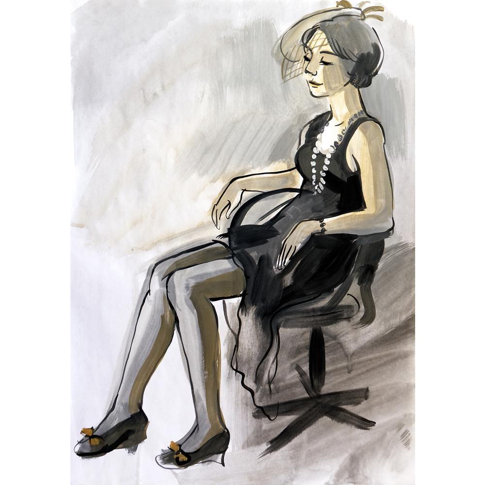 Female Figure Canvas Painting Synthetic Frame-Paintings MDF Framing-AFF_FR-IC 5004098 IC 5004098, Adult, Art and Paintings, Black, Black and White, Digital, Digital Art, Drawing, Fashion, Gouache, Graphic, Hand Drawn, Illustrations, Individuals, Modern Art, Portraits, Signs, Signs and Symbols, Sketches, female, figure, canvas, painting, synthetic, frame, action, active, art, artist, attractive, beautiful, beauty, clothes, clothing, creativity, design, dress, elegant, fashionable, feminine, girl, glamour, gr