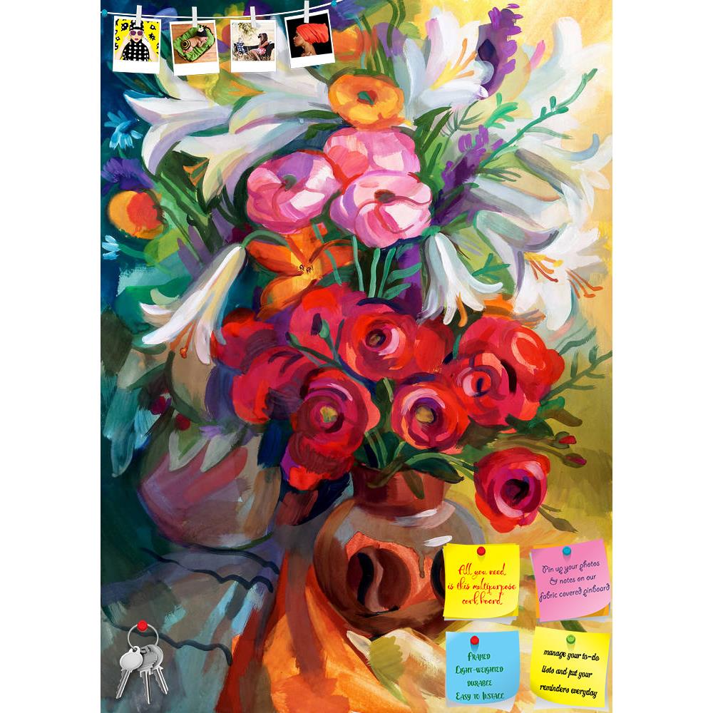 ArtzFolio Bouquet Of Flowers D2 Printed Bulletin Board Notice Pin Board Soft Board | Frameless-Bulletin Boards Frameless-AZSAO34842428BLB_FL_L-Image Code 5004099 Vishnu Image Folio Pvt Ltd, IC 5004099, ArtzFolio, Bulletin Boards Frameless, Floral, Still Life, Fine Art Reprint, bouquet, of, flowers, d2, printed, bulletin, board, notice, pin, soft, frameless, still, life, hand-drawn, gouache, freehand, rose, study, stain, scenery, paintings, smear, graphic, drip, splatter, old, drawing, paint, smeared, abstra