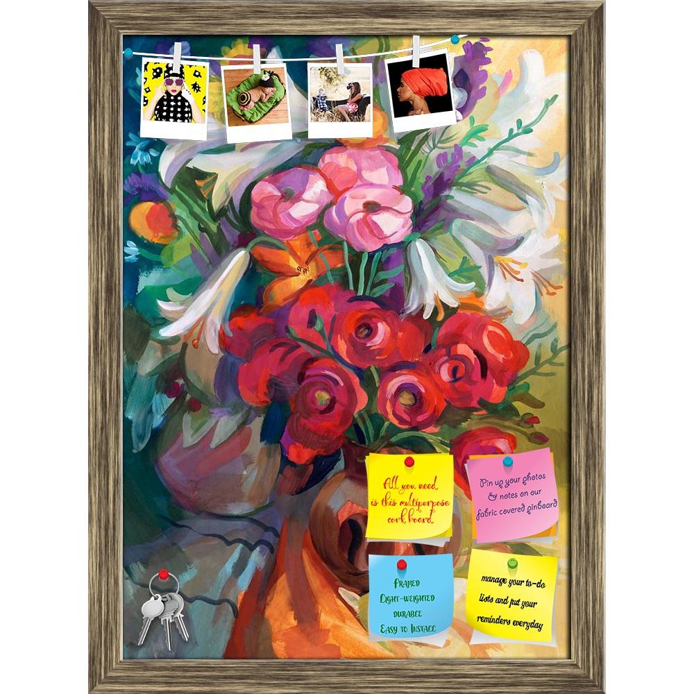 ArtzFolio Bouquet Of Flowers D2 Printed Bulletin Board Notice Pin Board Soft Board | Framed-Bulletin Boards Framed-AZSAO34842428BLB_FR_L-Image Code 5004099 Vishnu Image Folio Pvt Ltd, IC 5004099, ArtzFolio, Bulletin Boards Framed, Floral, Still Life, Fine Art Reprint, bouquet, of, flowers, d2, printed, bulletin, board, notice, pin, soft, framed, still, life, hand-drawn, gouache, freehand, rose, study, stain, scenery, paintings, smear, graphic, drip, splatter, old, drawing, paint, smeared, abstract, ink, mul