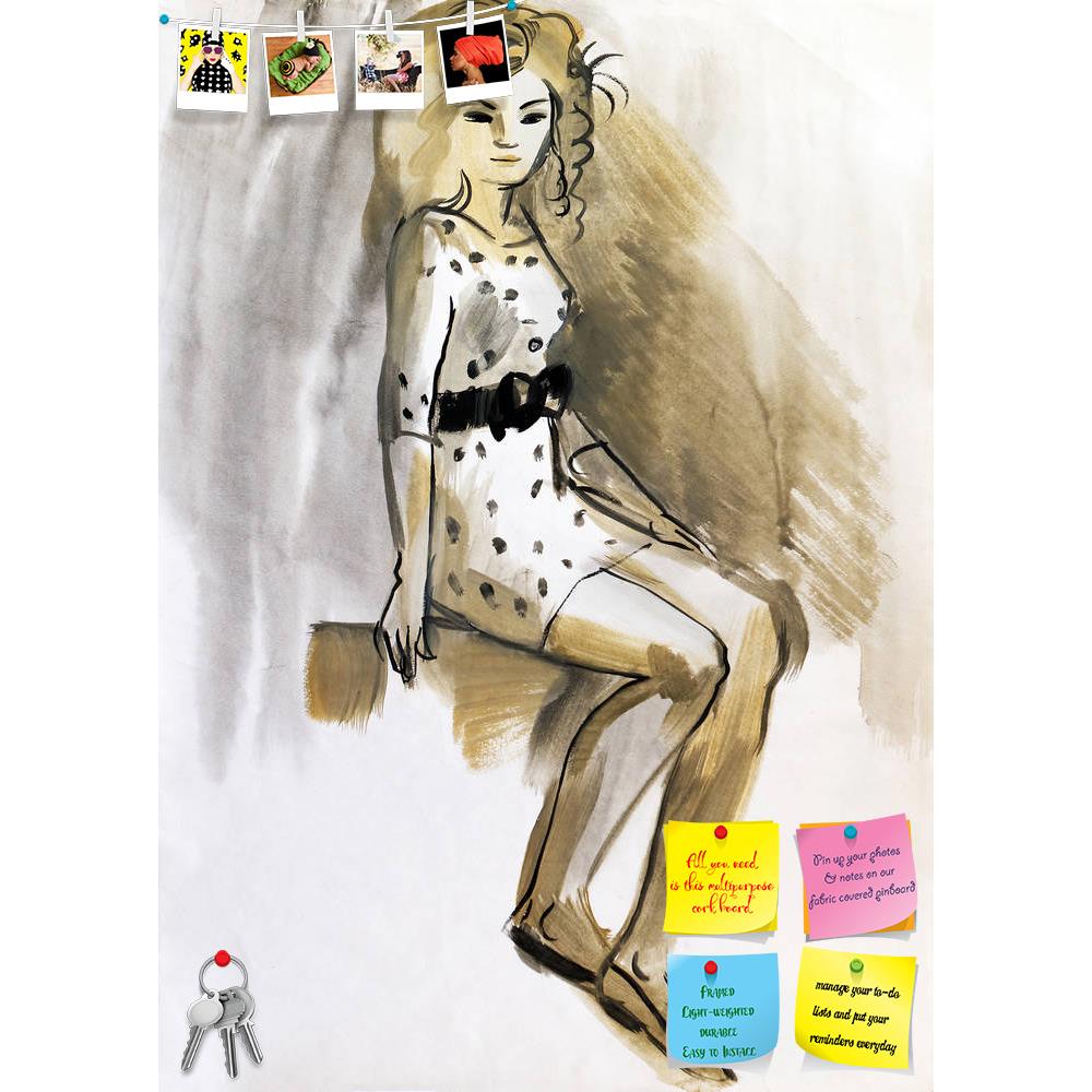 ArtzFolio Female Figure D5 Printed Bulletin Board Notice Pin Board Soft Board | Frameless-Bulletin Boards Frameless-AZSAO34842434BLB_FL_L-Image Code 5004102 Vishnu Image Folio Pvt Ltd, IC 5004102, ArtzFolio, Bulletin Boards Frameless, Fashion, Figurative, Fine Art Reprint, female, figure, d5, printed, bulletin, board, notice, pin, soft, frameless, sketch, hand-drawing, gouache, clothing, vogue, model, outline, attractive, clothes, pose, adult, stand, studio, glamour, active, handmade, drawing, feminine, gra