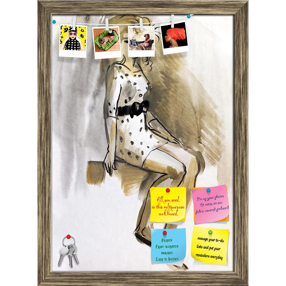 ArtzFolio Female Figure D5 Printed Bulletin Board Notice Pin Board Soft Board | Framed-Bulletin Boards Framed-AZSAO34842434BLB_FR_L-Image Code 5004102 Vishnu Image Folio Pvt Ltd, IC 5004102, ArtzFolio, Bulletin Boards Framed, Fashion, Figurative, Fine Art Reprint, female, figure, d5, printed, bulletin, board, notice, pin, soft, framed, sketch, hand-drawing, gouache, clothing, vogue, model, outline, attractive, clothes, pose, adult, stand, studio, glamour, active, handmade, drawing, feminine, graphics, black