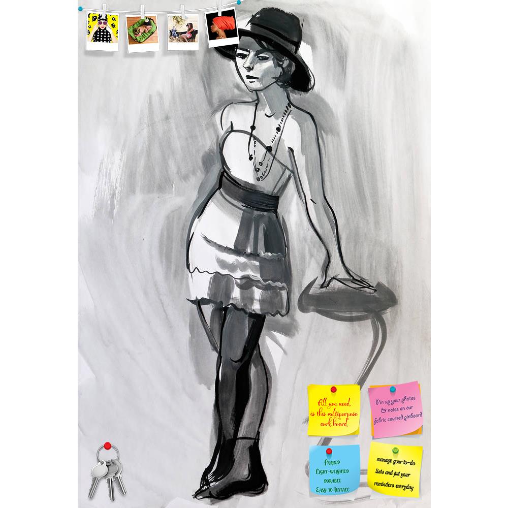 ArtzFolio Female Figure D6 Printed Bulletin Board Notice Pin Board Soft Board | Frameless-Bulletin Boards Frameless-AZSAO34842439BLB_FL_L-Image Code 5004103 Vishnu Image Folio Pvt Ltd, IC 5004103, ArtzFolio, Bulletin Boards Frameless, Fashion, Figurative, Fine Art Reprint, female, figure, d6, printed, bulletin, board, notice, pin, soft, frameless, sketch, hand-drawing, gouache, clothing, vogue, model, outline, attractive, clothes, pose, adult, stand, studio, glamour, active, handmade, drawing, feminine, gra