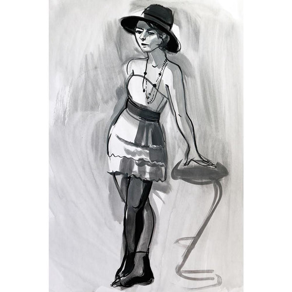 Female Figure D6 Unframed Paper Poster-Paper Posters Unframed-POS_UN-IC 5004103 IC 5004103, Adult, Art and Paintings, Black, Black and White, Digital, Digital Art, Drawing, Fashion, Gouache, Graphic, Hand Drawn, Illustrations, Individuals, Modern Art, Portraits, Signs, Signs and Symbols, Sketches, female, figure, d6, unframed, paper, wall, poster, action, active, art, artist, attractive, beautiful, beauty, clothes, clothing, creativity, design, dress, elegant, fashionable, feminine, girl, glamour, graphics,