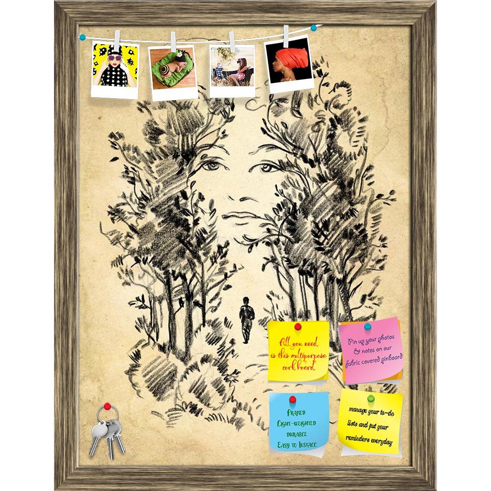 ArtzFolio Surreal Portrait Of A Woman In The Park Printed Bulletin Board Notice Pin Board Soft Board | Framed-Bulletin Boards Framed-AZSAO34842531BLB_FR_L-Image Code 5004104 Vishnu Image Folio Pvt Ltd, IC 5004104, ArtzFolio, Bulletin Boards Framed, Surrealism, Fine Art Reprint, surreal, portrait, of, a, woman, in, the, park, printed, bulletin, board, notice, pin, soft, framed, freehand, drawing, aged, alley, ancient, art, artwork, bad, black, brown, character, classic, condition, damaged, dirty, face, fanta
