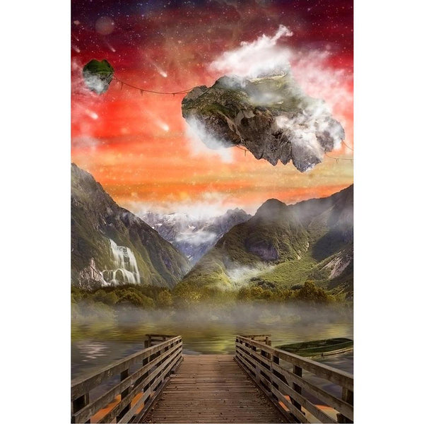 Fantasy Land Unframed Paper Poster-Paper Posters Unframed-POS_UN-IC 5004124 IC 5004124, Art and Paintings, Astronomy, Boats, Cosmology, Digital, Digital Art, Fantasy, Graphic, Landscapes, Mountains, Nature, Nautical, Scenic, Space, Stars, land, unframed, paper, wall, poster, world, landscape, background, dreamland, art, beautiful, boat, cosmos, deck, dream, environment, forest, gorgeous, lake, lifeless, loneliness, majestic, meditation, moon, mountain, nice, pier, planet, reflection, scene, scenery, sky, tr