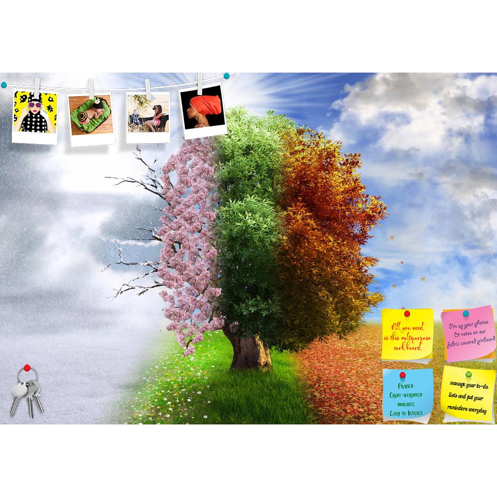 ArtzFolio Four Season Tree Printed Bulletin Board Notice Pin Board Soft Board | Frameless-Bulletin Boards Frameless-AZSAO35198615BLB_FL_L-Image Code 5004125 Vishnu Image Folio Pvt Ltd, IC 5004125, ArtzFolio, Bulletin Boards Frameless, Conceptual, Landscapes, Digital Art, four, season, tree, printed, bulletin, board, notice, pin, soft, frameless, photo, manipulation, magical, nature, pin up board, push pin board, extra large cork board, big pin board, notice board, small bulletin board, cork board, wall noti
