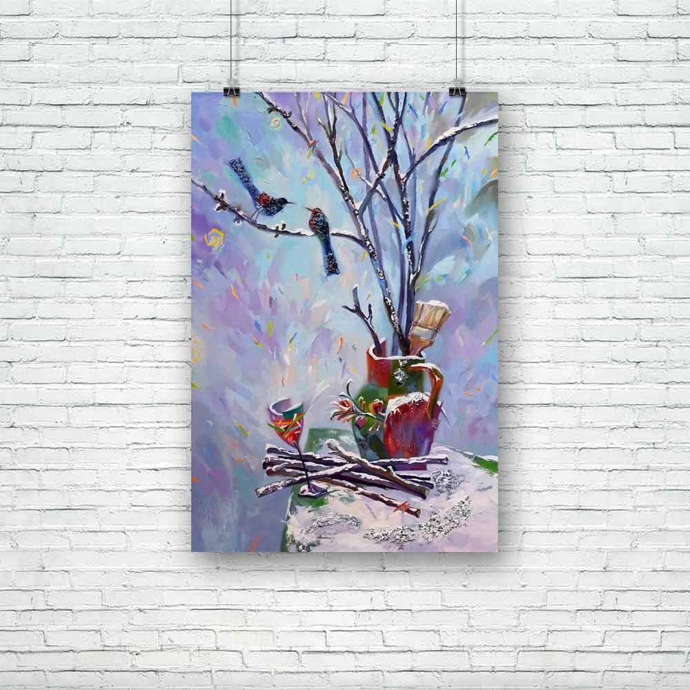 Still Life With Birds Unframed Paper Poster-Paper Posters Unframed-POS_UN-IC 5004126 IC 5004126, Abstract Expressionism, Abstracts, Art and Paintings, Beverage, Birds, Fruit and Vegetable, Fruits, Kitchen, Modern Art, Paintings, Semi Abstract, Signs, Signs and Symbols, Wine, still, life, with, unframed, paper, poster, abstract, art, artwork, cafe, cafeteria, canvas, coffee, house, colours, composition, cup, design, dishes, flow, form, lines, marbled, mix, mixed, modern, multicolor, oil, oils, paint, paintin