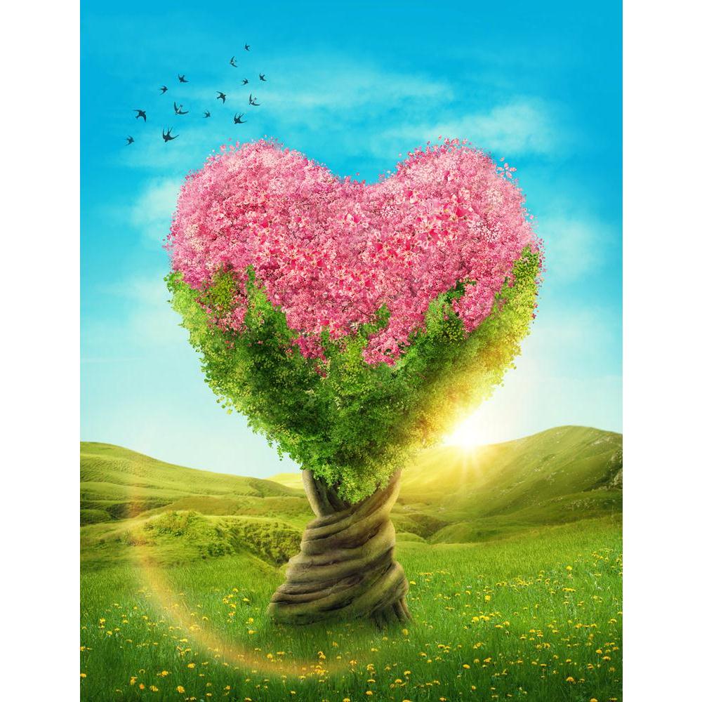 Heart Shaped Tree Canvas Painting Synthetic Frame-Paintings MDF Framing-AFF_FR-IC 5004130 IC 5004130, Art and Paintings, Birds, Botanical, Fantasy, Floral, Flowers, Hearts, Landscapes, Love, Nature, Romance, Scenic, Signs and Symbols, Surrealism, Symbols, Wooden, heart, shaped, tree, canvas, painting, synthetic, frame, enchanted, forest, adventure, big, bird, blue, bright, concept, darkness, day, deep, dreams, dreamy, fairy, fairytale, fog, grass, green, idea, imagination, imagine, landscape, leaves, magic,
