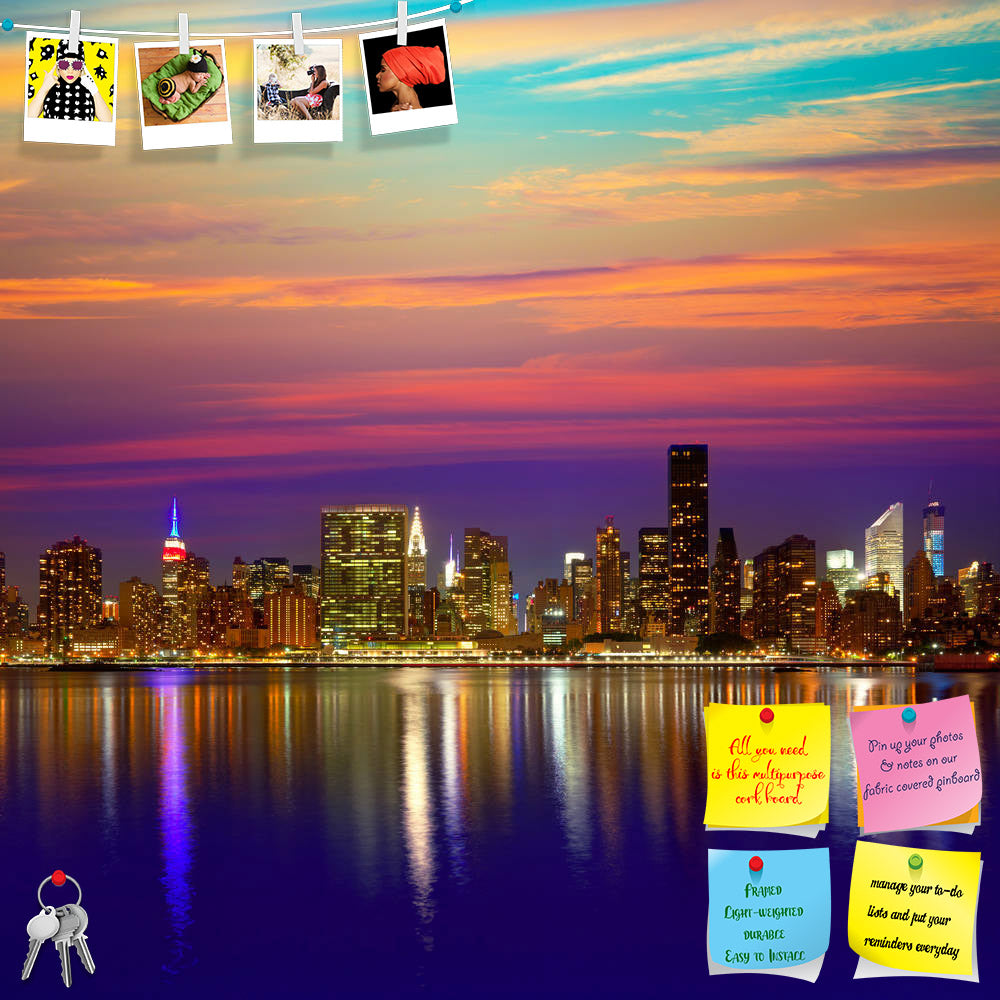 ArtzFolio Manhattan New York City Skyline At Sunset, USA Printed Bulletin Board Notice Pin Board Soft Board | Frameless-Bulletin Boards Frameless-AZSAO35446727BLB_FL_L-Image Code 5004142 Vishnu Image Folio Pvt Ltd, IC 5004142, ArtzFolio, Bulletin Boards Frameless, Places, Photography, manhattan, new, york, city, skyline, at, sunset, usa, printed, bulletin, board, notice, pin, soft, frameless, dusk, from, east, river, nyc, america, architecture, brooklyn, building, business, cityscape, downtown, famous, fina