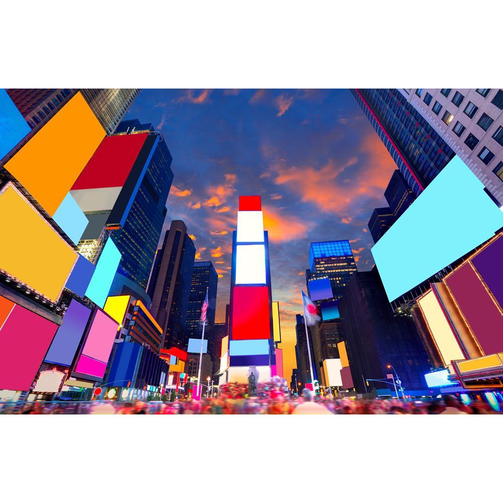 Times Square in Manhattan, New York, USA Canvas Painting Synthetic Frame-Paintings MDF Framing-AFF_FR-IC 5004143 IC 5004143, American, Architecture, Automobiles, Business, Cities, City Views, Landmarks, Landscapes, Modern Art, Places, Scenic, Skylines, Sunsets, Transportation, Travel, Urban, Vehicles, times, square, in, manhattan, new, york, usa, canvas, painting, synthetic, frame, time, night, america, buildings, city, cityscape, downtown, dusk, famous, financial, illuminated, landmark, landscape, lights, 
