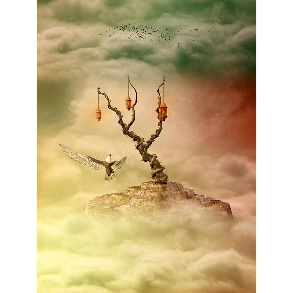 Fantasy Landscape In Sky With Eagle & Birds Canvas Painting Synthetic Frame-Paintings MDF Framing-AFF_FR-IC 5004155 IC 5004155, Art and Paintings, Baby, Birds, Children, Digital, Digital Art, Fantasy, Graphic, Kids, Landscapes, Marble and Stone, Nature, Scenic, Stars, landscape, in, sky, with, eagle, canvas, painting, synthetic, frame, amazing, art, backdrops, background, beautiful, blue, branch, cloud, clouds, dream, dreams, dreamy, exploration, fae, fairy, fairytale, fantastic, lamp, lighting, magic, mani
