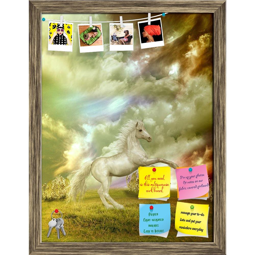 ArtzFolio White Horse In The Field In Stormy Day Printed Bulletin Board Notice Pin Board Soft Board | Framed-Bulletin Boards Framed-AZSAO35488032BLB_FR_L-Image Code 5004157 Vishnu Image Folio Pvt Ltd, IC 5004157, ArtzFolio, Bulletin Boards Framed, Animals, Fantasy, Fine Art Reprint, white, horse, in, the, field, stormy, day, printed, bulletin, board, notice, pin, soft, framed, background, backdrops, fairytale, flowers, peaceful, princess, lighting, outdoor, magic, dream, landscape, manipulation, dreamy, nat