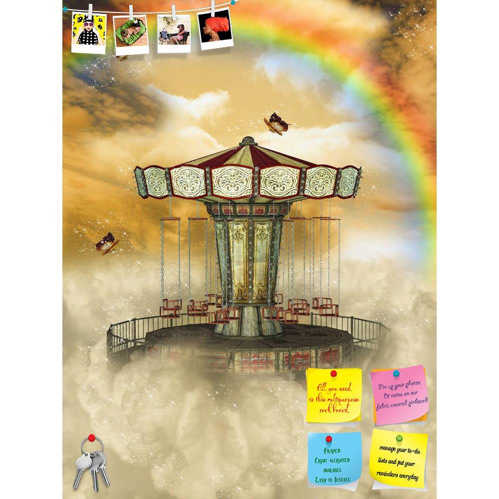 ArtzFolio Carousel In The Sky With Rainbow & Butterfly Printed Bulletin Board Notice Pin Board Soft Board | Frameless-Bulletin Boards Frameless-AZSAO35488140BLB_FL_L-Image Code 5004158 Vishnu Image Folio Pvt Ltd, IC 5004158, ArtzFolio, Bulletin Boards Frameless, Fantasy, Kids, Landscapes, Fine Art Reprint, carousel, in, the, sky, with, rainbow, butterfly, printed, bulletin, board, notice, pin, soft, frameless, background, backdrops, horse, fairytale, peaceful, princess, lighting, outdoor, magic, dream, land
