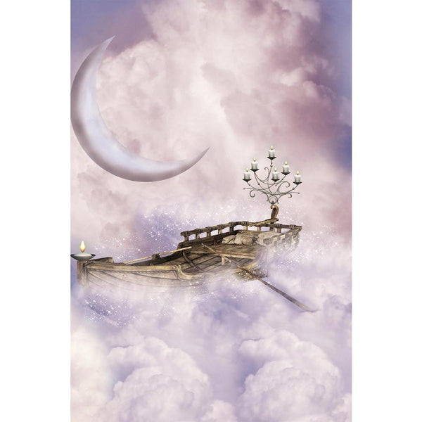 Boat & Candle In The Sky Unframed Paper Poster-Paper Posters Unframed-POS_UN-IC 5004160 IC 5004160, Art and Paintings, Baby, Birds, Boats, Children, Digital, Digital Art, Fantasy, Graphic, Kids, Landscapes, Marble and Stone, Nature, Nautical, Scenic, Stars, boat, candle, in, the, sky, unframed, paper, wall, poster, amazing, art, backdrops, background, beautiful, cloud, clouds, dream, dreams, dreamy, exploration, fae, fairy, fairytale, landscape, lighting, magic, manipulation, mist, misty, moon, outdoor, pea