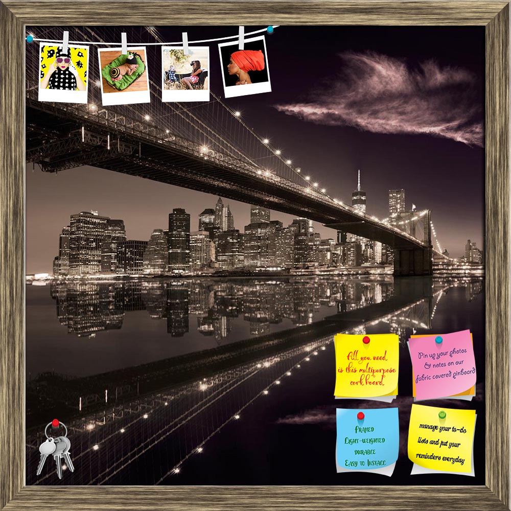 ArtzFolio Brooklyn Bridge In Manhattan Skyline, New York USA Printed Bulletin Board Notice Pin Board Soft Board | Framed-Bulletin Boards Framed-AZSAO35506047BLB_FR_L-Image Code 5004180 Vishnu Image Folio Pvt Ltd, IC 5004180, ArtzFolio, Bulletin Boards Framed, Places, Photography, brooklyn, bridge, in, manhattan, skyline, new, york, usa, printed, bulletin, board, notice, pin, soft, framed, sunset, ny, nyc, america, architecture, bright, building, business, city, cityscape, downtown, dusk, east, river, evenin