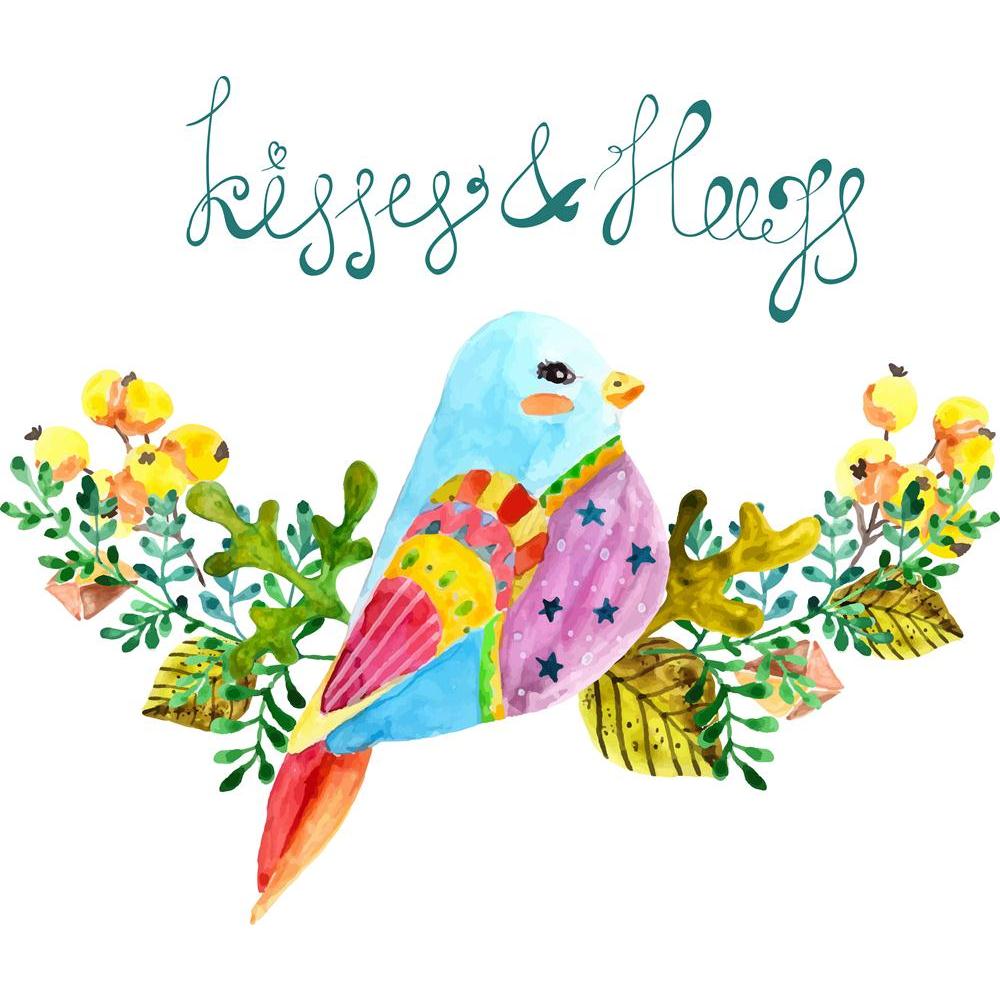 Bird & Flowers Canvas Painting Synthetic Frame-Paintings MDF Framing-AFF_FR-IC 5004182 IC 5004182, Art and Paintings, Birds, Black and White, Botanical, Digital, Digital Art, Floral, Flowers, Graphic, Illustrations, Nature, Retro, Scenic, Seasons, Signs, Signs and Symbols, Watercolour, Wedding, White, bird, canvas, painting, synthetic, frame, art, backdrop, background, beautiful, beauty, berry, bloom, blossom, branch, color, corner, decoration, design, flower, foliage, illustration, invitation, leaf, orname