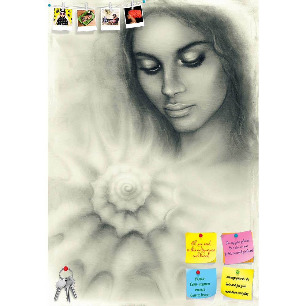 ArtzFolio Woman Meditating Upon A Spiraling Seashell Printed Bulletin Board Notice Pin Board Soft Board | Frameless-Bulletin Boards Frameless-AZSAO35568071BLB_FL_L-Image Code 5004185 Vishnu Image Folio Pvt Ltd, IC 5004185, ArtzFolio, Bulletin Boards Frameless, Portraits, Fine Art Reprint, woman, meditating, upon, a, spiraling, seashell, printed, bulletin, board, notice, pin, soft, frameless, beautiful, airbrush, portrait, young, closed, eyes, retro, vinobranie, variant, art, artist, artwork, painting, pictu