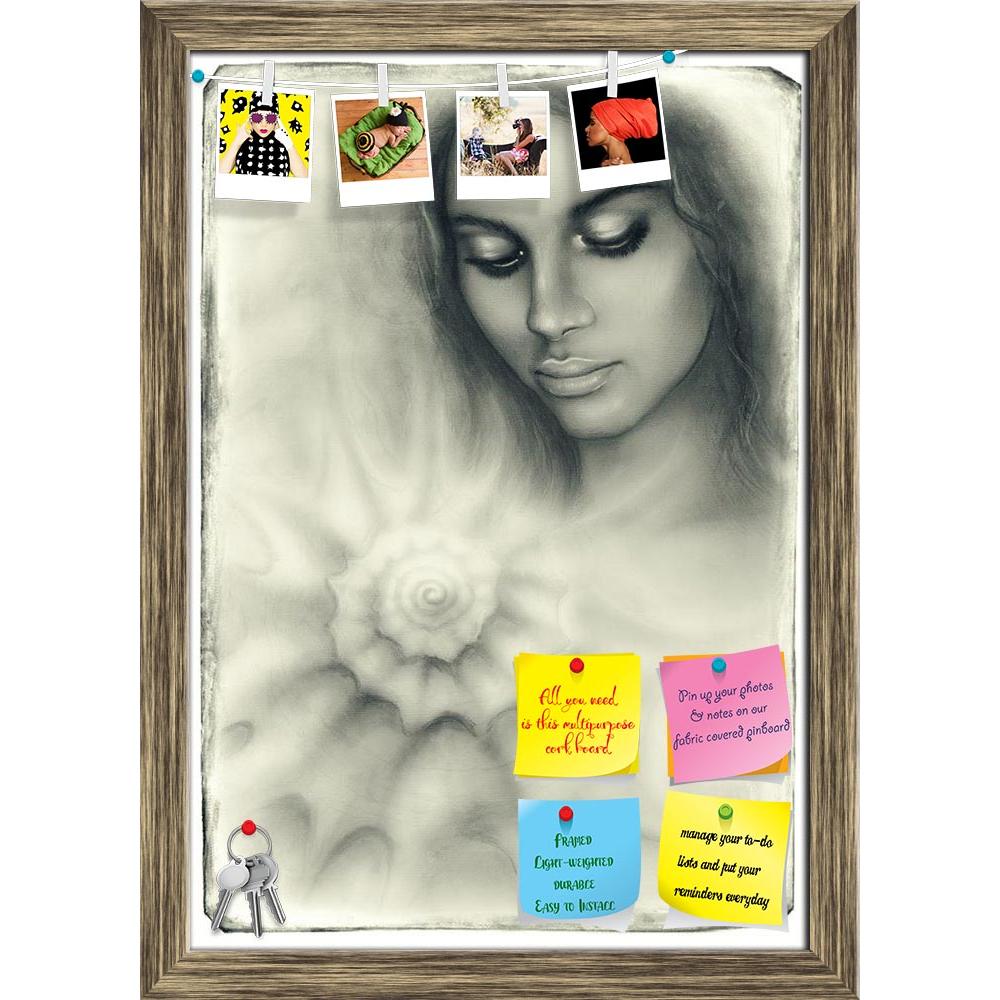 ArtzFolio Woman Meditating Upon A Spiraling Seashell Printed Bulletin Board Notice Pin Board Soft Board | Framed-Bulletin Boards Framed-AZSAO35568071BLB_FR_L-Image Code 5004185 Vishnu Image Folio Pvt Ltd, IC 5004185, ArtzFolio, Bulletin Boards Framed, Portraits, Fine Art Reprint, woman, meditating, upon, a, spiraling, seashell, printed, bulletin, board, notice, pin, soft, framed, beautiful, airbrush, portrait, young, closed, eyes, retro, vinobranie, variant, art, artist, artwork, painting, picture, color, c