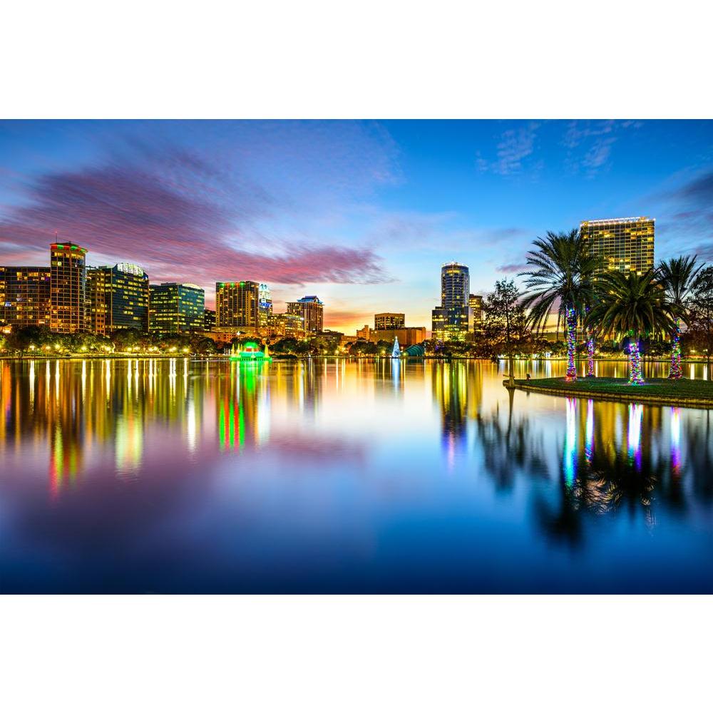 Downtown City Skyline Eola Lake, Florida USA Canvas Painting Synthetic Frame-Paintings MDF Framing-AFF_FR-IC 5004187 IC 5004187, American, Architecture, Cities, City Views, Landscapes, Scenic, Skylines, Sunsets, downtown, city, skyline, eola, lake, florida, usa, canvas, painting, synthetic, frame, orlando, america, buildings, cityscape, dusk, fl, palm, trees, palms, park, reflection, scene, scenery, sun, sunset, town, twilight, united, states, us, view, water, artzfolio, wall decor for living room, wall fra