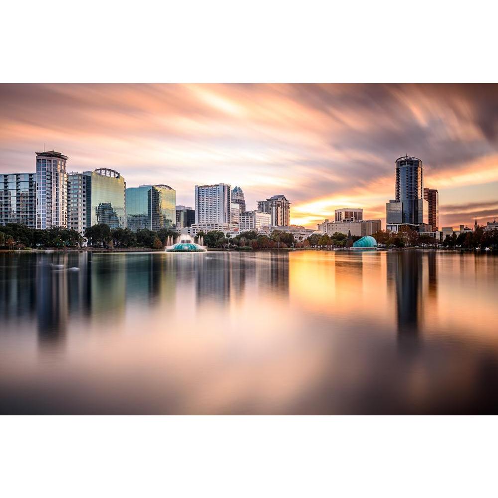 Orlando, Florida, USA Downtown City Skyline Canvas Painting Synthetic Frame-Paintings MDF Framing-AFF_FR-IC 5004188 IC 5004188, American, Architecture, Cities, City Views, Landscapes, Scenic, Skylines, Sunsets, orlando, florida, usa, downtown, city, skyline, canvas, painting, synthetic, frame, america, buildings, cityscape, dusk, fl, lake, park, reflection, scene, scenery, sun, sunset, town, twilight, united, states, us, view, water, artzfolio, wall decor for living room, wall frames for living room, frames