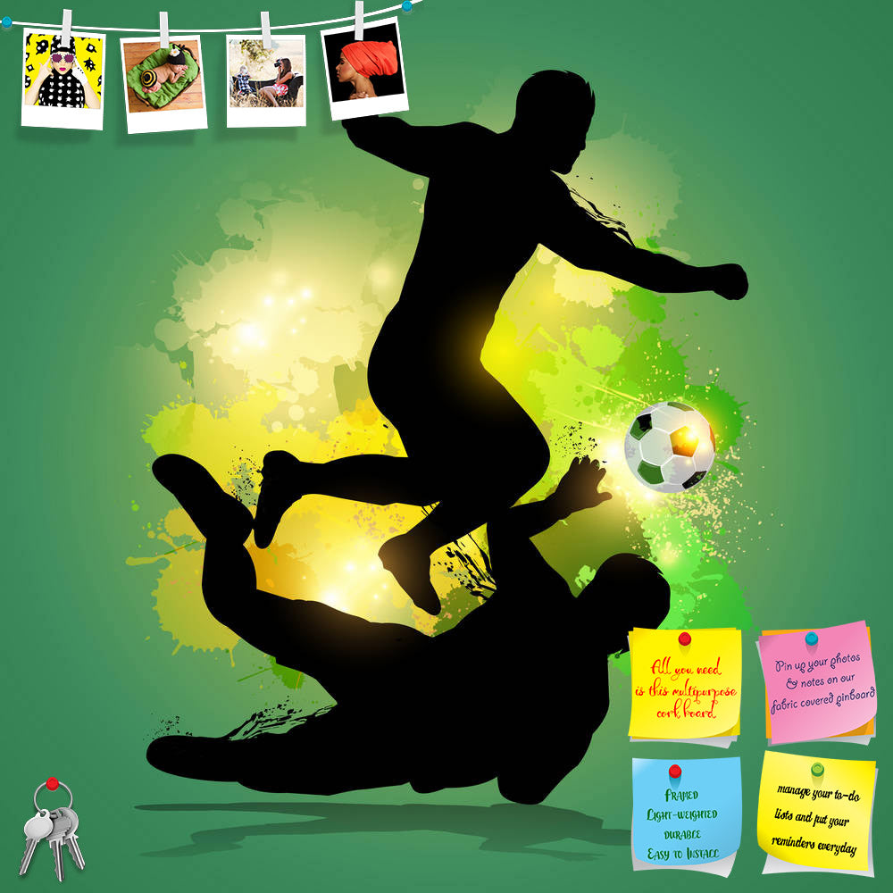 ArtzFolio Soccer Player Dribbles Through Goalkeeper Printed Bulletin Board Notice Pin Board Soft Board | Frameless-Bulletin Boards Frameless-AZSAO35645848BLB_FL_L-Image Code 5004194 Vishnu Image Folio Pvt Ltd, IC 5004194, ArtzFolio, Bulletin Boards Frameless, Sports, Digital Art, soccer, player, dribbles, through, goalkeeper, printed, bulletin, board, notice, pin, soft, frameless, colorfu, lsplatter, background, pin up board, push pin board, extra large cork board, big pin board, notice board, small bulleti