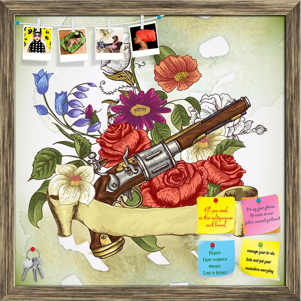 ArtzFolio Gun & Flowers D1 Printed Bulletin Board Notice Pin Board Soft Board | Framed-Bulletin Boards Framed-AZSAO35789659BLB_FR_L-Image Code 5004196 Vishnu Image Folio Pvt Ltd, IC 5004196, ArtzFolio, Bulletin Boards Framed, Kids, Digital Art, gun, flowers, d1, printed, bulletin, board, notice, pin, soft, framed, vintage, card, pin up board, push pin board, extra large cork board, big pin board, notice board, small bulletin board, cork board, wall notice board, giant cork board, bulletin board, office noti