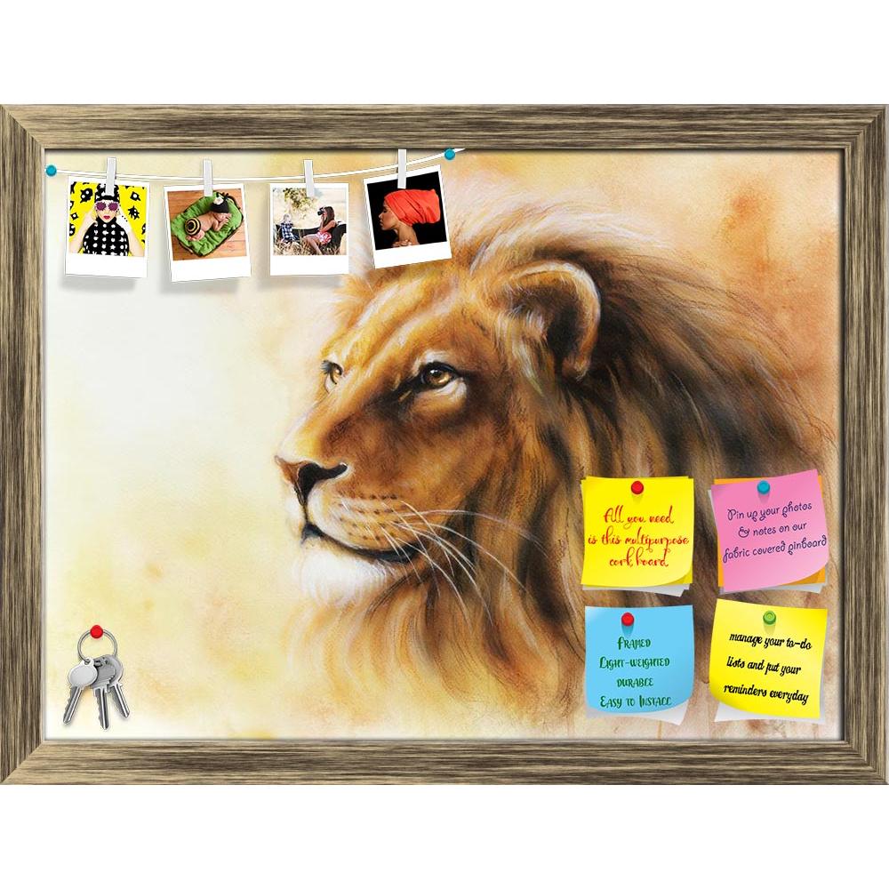 ArtzFolio Lion Artwork Printed Bulletin Board Notice Pin Board Soft Board | Framed-Bulletin Boards Framed-AZSAO35819484BLB_FR_L-Image Code 5004203 Vishnu Image Folio Pvt Ltd, IC 5004203, ArtzFolio, Bulletin Boards Framed, Animals, Fine Art Reprint, lion, artwork, printed, bulletin, board, notice, pin, soft, framed, painting, fractal, art, artist, picture, color, colorful, multicolored, medium, canvas, airbrush, airbrushing, drawning, leo, feline, animal, mammal, carnivorous, golden, majestic, peaceful, king