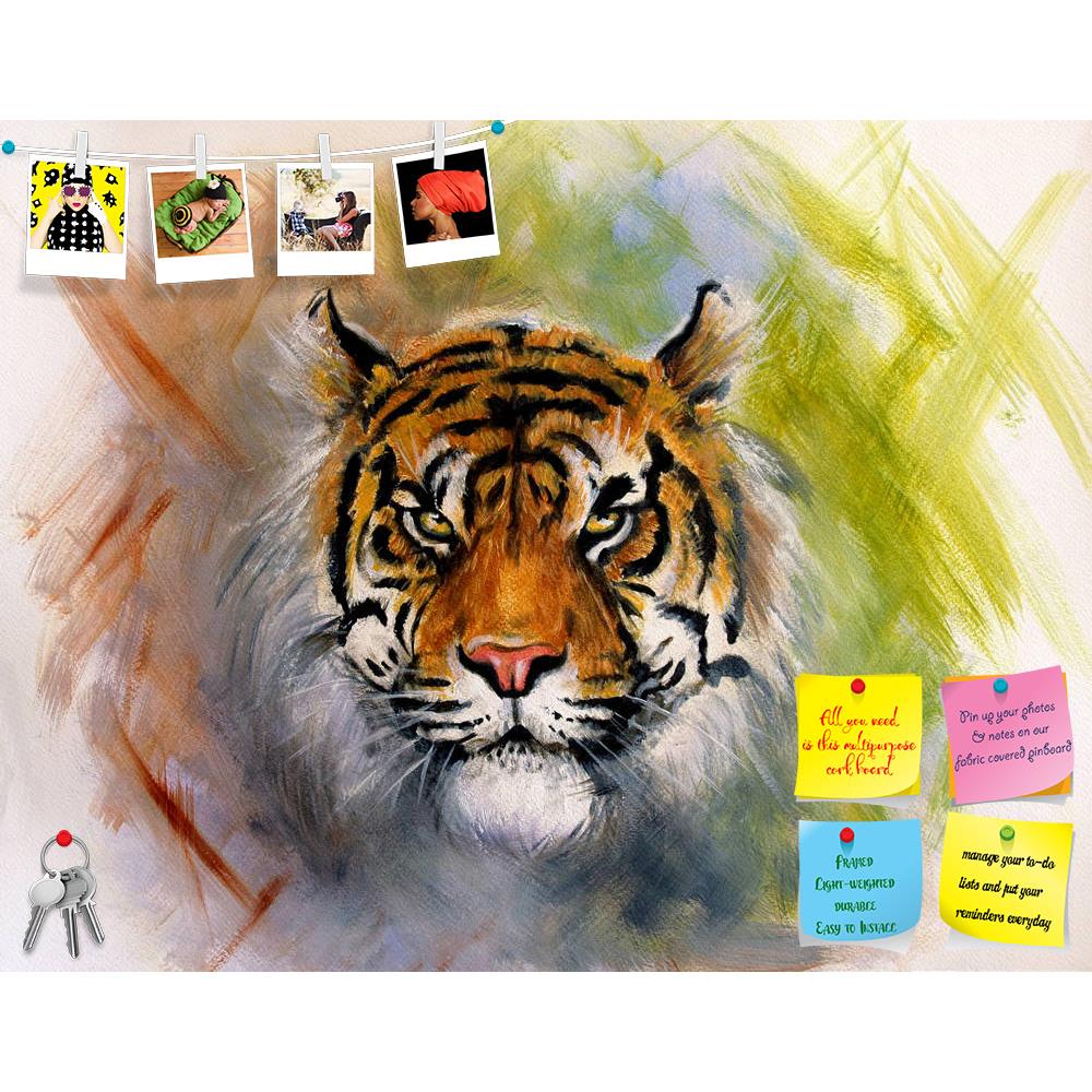ArtzFolio Airbrush Artwork Of A Tiger Head Printed Bulletin Board Notice Pin Board Soft Board | Frameless-Bulletin Boards Frameless-AZSAO35819485BLB_FL_L-Image Code 5004204 Vishnu Image Folio Pvt Ltd, IC 5004204, ArtzFolio, Bulletin Boards Frameless, Animals, Fine Art Reprint, airbrush, artwork, of, a, tiger, head, printed, bulletin, board, notice, pin, soft, frameless, beautiful, painting, mighty, fierce, toned, abstract, background, art, artist, picture, color, colorful, multicolored, medium, canvas, airb