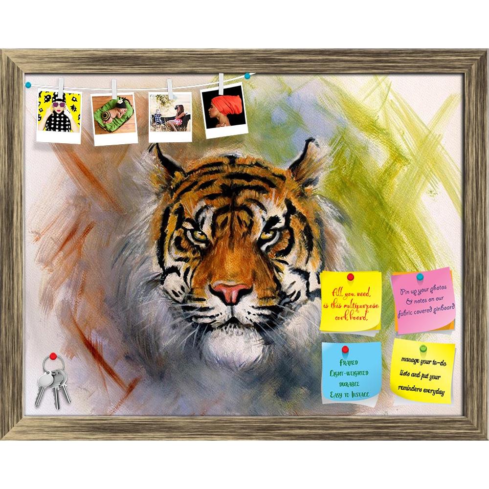 ArtzFolio Airbrush Artwork Of A Tiger Head Printed Bulletin Board Notice Pin Board Soft Board | Framed-Bulletin Boards Framed-AZSAO35819485BLB_FR_L-Image Code 5004204 Vishnu Image Folio Pvt Ltd, IC 5004204, ArtzFolio, Bulletin Boards Framed, Animals, Fine Art Reprint, airbrush, artwork, of, a, tiger, head, printed, bulletin, board, notice, pin, soft, framed, beautiful, painting, mighty, fierce, toned, abstract, background, art, artist, picture, color, colorful, multicolored, medium, canvas, airbrushing, fel