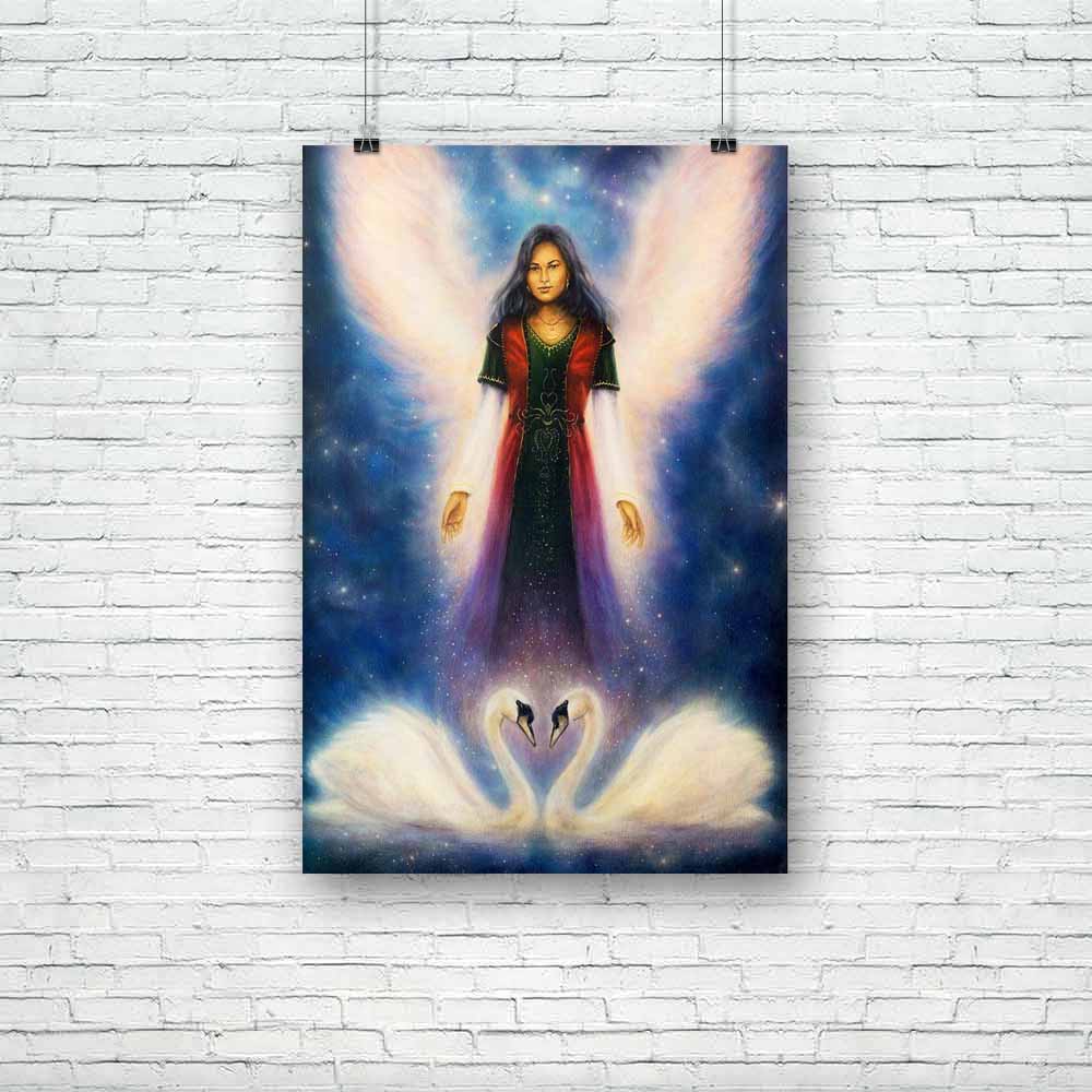 Angel Woman With Radiant Wings Unframed Paper Poster-Paper Posters Unframed-POS_UN-IC 5004208 IC 5004208, Ancient, Art and Paintings, Birds, Illustrations, Inspirational, Medieval, Motivation, Motivational, Paintings, Religion, Religious, Signs and Symbols, Space, Spiritual, Stars, Symbols, Vintage, angel, woman, with, radiant, wings, unframed, paper, poster, angelic, art, artist, artwork, awakening, beautiful, bird, bright, brunette, canvas, cherub, clairvoyant, clothes, clothing, color, colorful, costume,