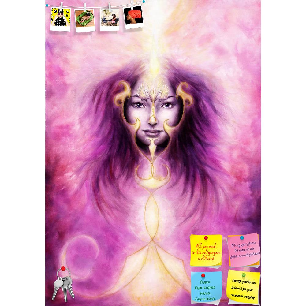 ArtzFolio Violett Angelic Spirit With A Womans Face Printed Bulletin Board Notice Pin Board Soft Board | Frameless-Bulletin Boards Frameless-AZSAO35819540BLB_FL_L-Image Code 5004209 Vishnu Image Folio Pvt Ltd, IC 5004209, ArtzFolio, Bulletin Boards Frameless, Fantasy, Fine Art Reprint, violett, angelic, spirit, with, a, womans, face, printed, bulletin, board, notice, pin, soft, frameless, beautiful, painting, woman,s, golden, ornaments, clouds, purple, energy, light, art, artist, artwork, picture, color, co