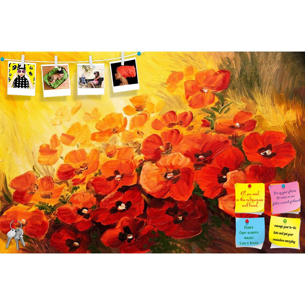 ArtzFolio Poppies On A Red Yellow Background Printed Bulletin Board Notice Pin Board Soft Board | Frameless-Bulletin Boards Frameless-AZSAO35891718BLB_FL_L-Image Code 5004218 Vishnu Image Folio Pvt Ltd, IC 5004218, ArtzFolio, Bulletin Boards Frameless, Floral, Fine Art Reprint, poppies, on, a, red, yellow, background, printed, bulletin, board, notice, pin, soft, frameless, oil, painting, abstract, red-yellow, wallpaper, art, artistic, artwork, autumn, beautiful, blue, brush, clouds, color, colorful, decorat