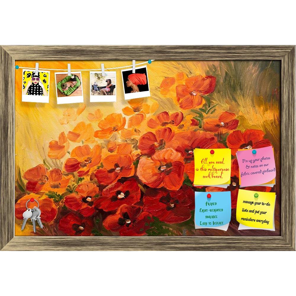 ArtzFolio Poppies On A Red Yellow Background Printed Bulletin Board Notice Pin Board Soft Board | Framed-Bulletin Boards Framed-AZSAO35891718BLB_FR_L-Image Code 5004218 Vishnu Image Folio Pvt Ltd, IC 5004218, ArtzFolio, Bulletin Boards Framed, Floral, Fine Art Reprint, poppies, on, a, red, yellow, background, printed, bulletin, board, notice, pin, soft, framed, oil, painting, abstract, red-yellow, wallpaper, art, artistic, artwork, autumn, beautiful, blue, brush, clouds, color, colorful, decoration, design,