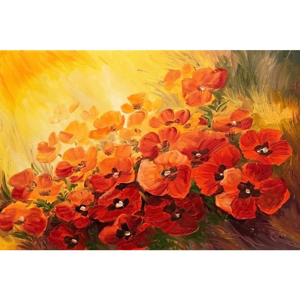 ArtzFolio Poppies On A Red Yellow Background Unframed Paper Poster-Paper Posters Unframed-AZART35891718POS_UN_L-Image Code 5004218 Vishnu Image Folio Pvt Ltd, IC 5004218, ArtzFolio, Paper Posters Unframed, Floral, Fine Art Reprint, poppies, on, a, red, yellow, background, unframed, paper, poster, wall, large, size, for, living, room, home, decoration, big, framed, decor, posters, pitaara, box, modern, art, with, frame, bedroom, amazonbasics, door, drawing, small, decorative, office, reception, multiple, fri