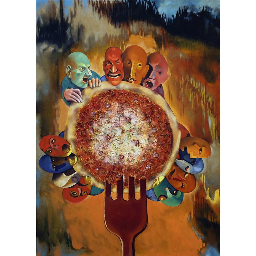 Abstract Artwork Canvas Painting Synthetic Frame - Paintings MDF Framing - ArtzFolio.com