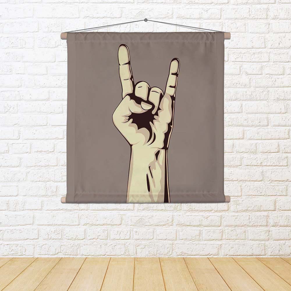 ArtzFolio Hand In Rock Sign Fabric Painting Tapestry Scroll Art Hanging-Scroll Art-AZART35948182TAP_L-Image Code 5004220 Vishnu Image Folio Pvt Ltd, IC 5004220, ArtzFolio, Scroll Art, Music & Dance, Digital Art, hand, in, rock, sign, fabric, painting, tapestry, scroll, art, hanging, vintage, vector, illustration, tapestries, room tapestry, hanging tapestry, huge tapestry, amazonbasics, tapestry cloth, fabric wall hanging, unique tapestries, wall tapestry, small tapestry, tapestry wall decor, cheap tapestrie