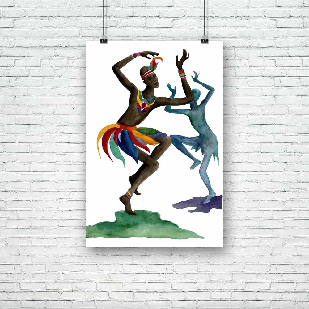 Ethnic Dance D2 Unframed Paper Poster-Paper Posters Unframed-POS_UN-IC 5004222 IC 5004222, African, Ancient, Black, Black and White, Culture, Dance, Decorative, Ethnic, Fashion, Geometric Abstraction, Historical, Illustrations, Medieval, Music and Dance, Patterns, People, Signs, Signs and Symbols, Symbols, Traditional, Tribal, Vintage, Watercolour, World Culture, d2, unframed, paper, poster, aborigines, abstraction, africa, ceremony, dancer, design, ebony, human, illustration, isolated, men, native, orange,