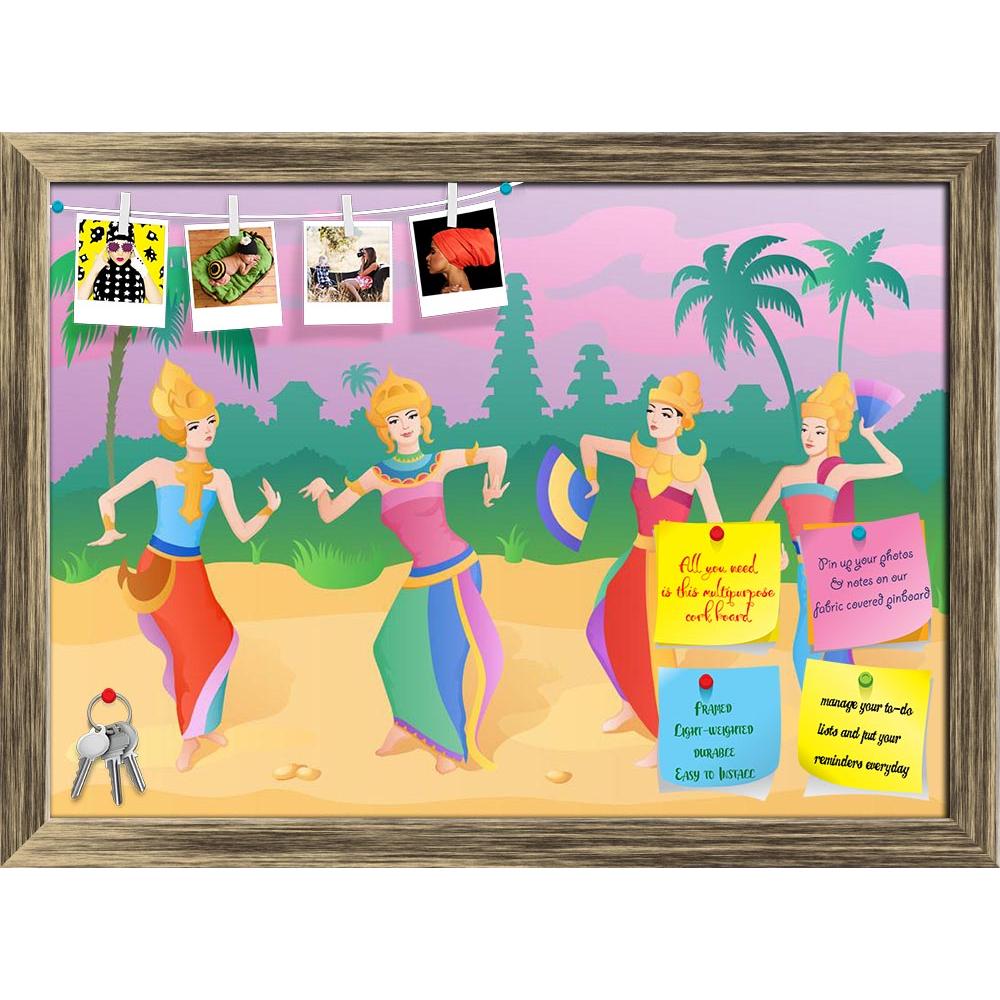 ArtzFolio Girls From Indonesia In Dance Pose Printed Bulletin Board Notice Pin Board Soft Board | Framed-Bulletin Boards Framed-AZSAO35952049BLB_FR_L-Image Code 5004224 Vishnu Image Folio Pvt Ltd, IC 5004224, ArtzFolio, Bulletin Boards Framed, Traditional, Digital Art, girls, from, indonesia, in, dance, pose, printed, bulletin, board, notice, pin, soft, framed, taken, plastic, figurines, they, background, silhouettes, houses, temples, lush, vegetation, tropics, pin up board, push pin board, extra large cork