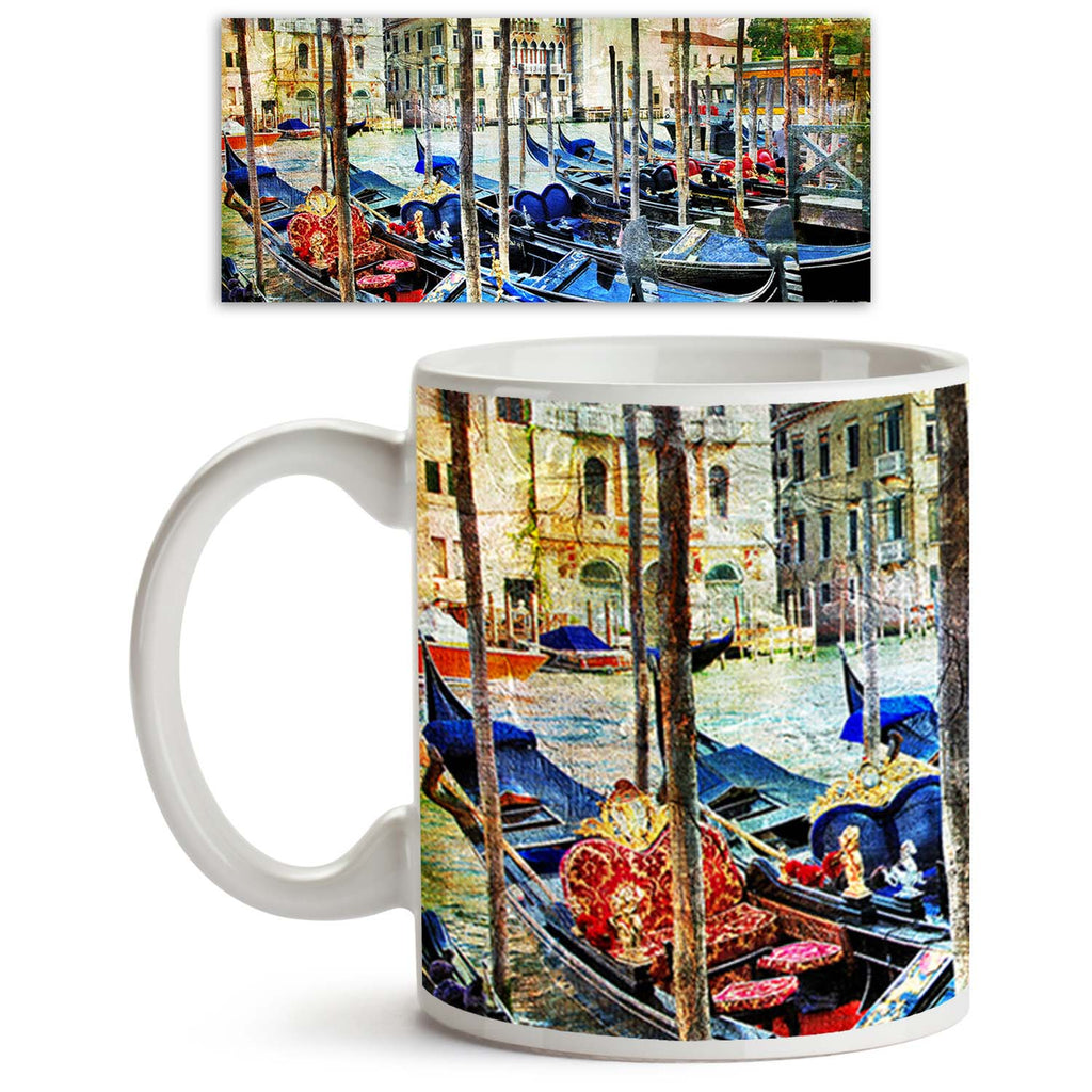 Gondollas In Venice Ceramic Coffee Tea Mug Inside White-Coffee Mugs-MUG-IC 5004250 IC 5004250, Ancient, Architecture, Art and Paintings, Automobiles, Boats, Cities, City Views, Culture, Ethnic, Historical, Holidays, Italian, Landmarks, Medieval, Nautical, Places, Retro, Sports, Sunsets, Traditional, Transportation, Travel, Tribal, Vehicles, Vintage, World Culture, gondollas, in, venice, ceramic, coffee, tea, mug, inside, white, architectural, art, artistic, artwork, boat, building, canal, city, cityscape, d