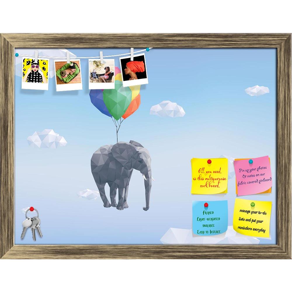 ArtzFolio Low Poly Elephant Printed Bulletin Board Notice Pin Board Soft Board | Framed-Bulletin Boards Framed-AZSAO36335559BLB_FR_L-Image Code 5004259 Vishnu Image Folio Pvt Ltd, IC 5004259, ArtzFolio, Bulletin Boards Framed, Conceptual, Kids, Digital Art, low, poly, elephant, printed, bulletin, board, notice, pin, soft, framed, attached, balloons, flying, through, cloudy, sky, polygon, graphic, surreal, clouds, fantasy, weight, air, concept, dream, colorful, animal, pin up board, push pin board, extra lar