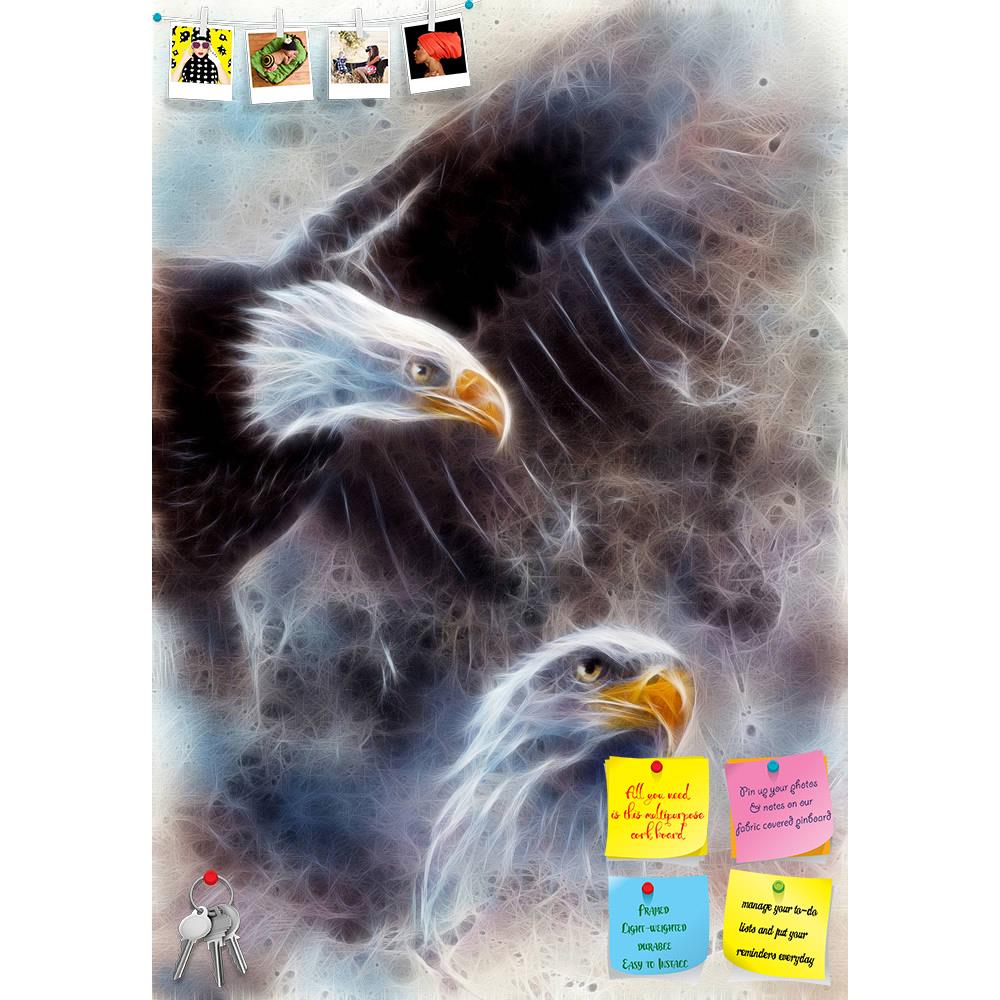 ArtzFolio Airbrush Artwork Of Two Eagles D1 Printed Bulletin Board Notice Pin Board Soft Board | Frameless-Bulletin Boards Frameless-AZSAO36540452BLB_FL_L-Image Code 5004278 Vishnu Image Folio Pvt Ltd, IC 5004278, ArtzFolio, Bulletin Boards Frameless, Birds, Fine Art Reprint, airbrush, artwork, of, two, eagles, d1, printed, bulletin, board, notice, pin, soft, frameless, beautiful, painting, abstract, background, one, stretching, his, black, wings, fly, fractal, efect, art, artist, picture, color, colorful, 
