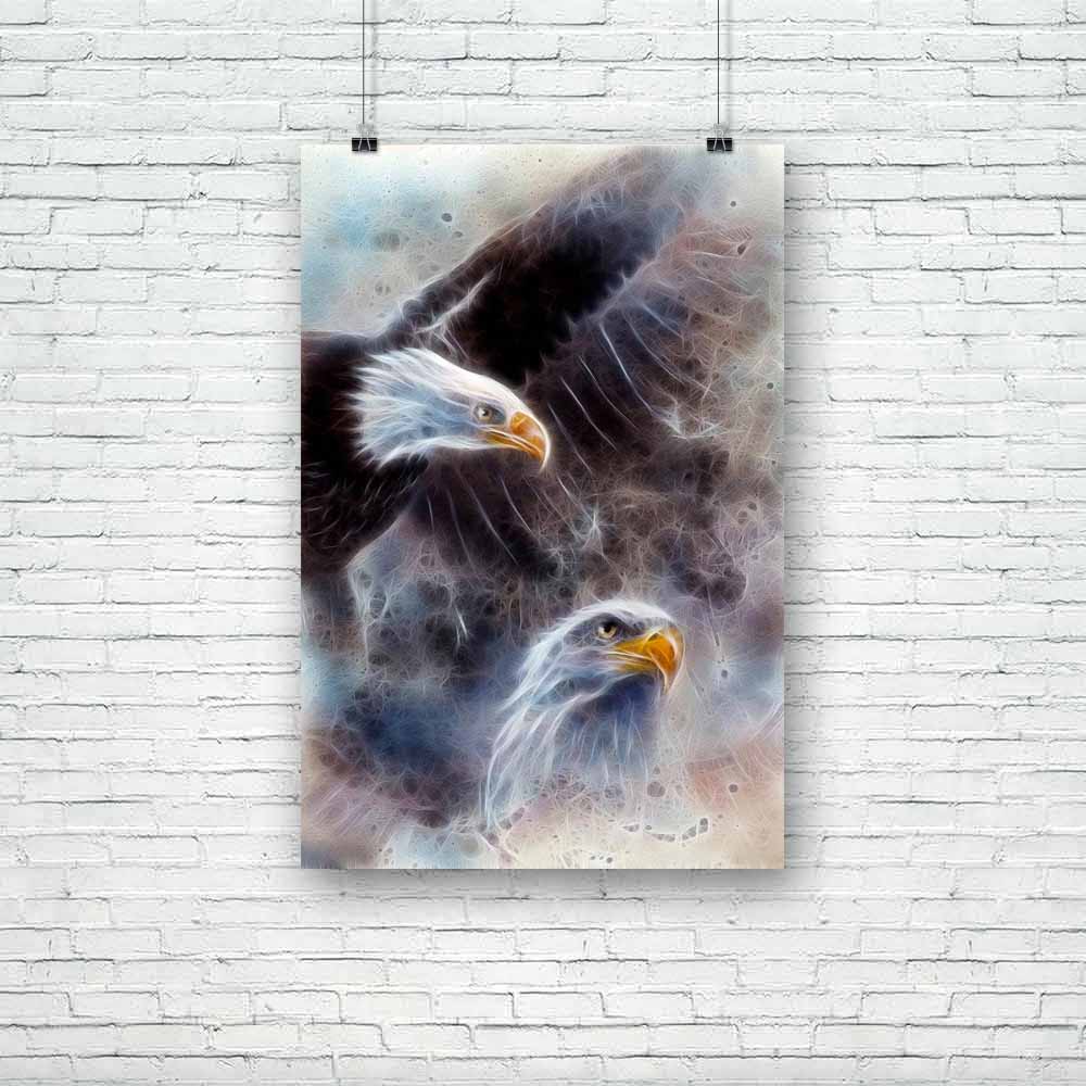 Airbrush Artwork Of Two Eagles Unframed Paper Poster-Paper Posters Unframed-POS_UN-IC 5004278 IC 5004278, Abstract Expressionism, Abstracts, American, Animals, Art and Paintings, Birds, Black, Black and White, Drawing, Illustrations, Paintings, Semi Abstract, airbrush, artwork, of, two, eagles, unframed, paper, poster, abstract, airbrushing, amazing, animal, art, artist, beaks, beautiful, beauty, big, blurry, brave, canvas, color, colorful, concentrated, detailed, eagle, fascinating, feathers, flight, freed