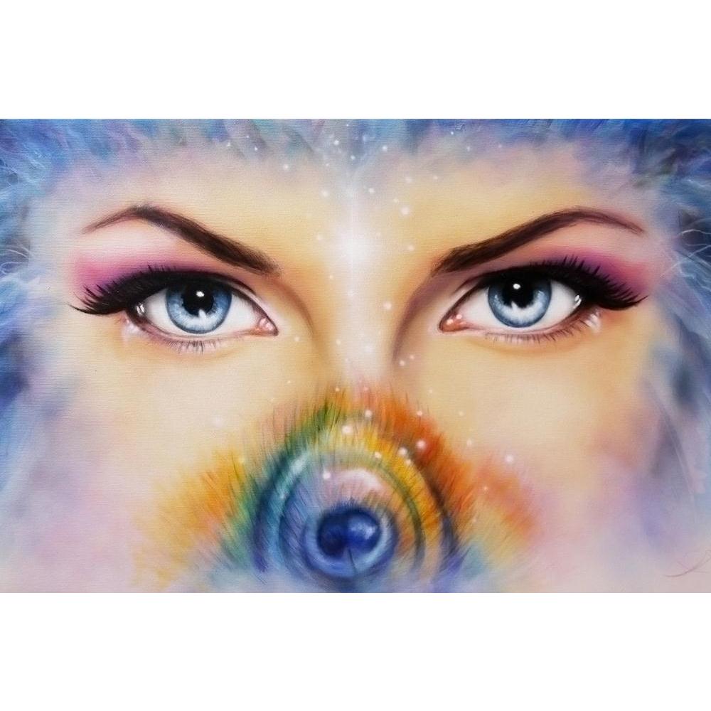 ArtzFolio Blue Eyes Women With Colored Peacock Feather Unframed Paper Poster-Paper Posters Unframed-AZART36550403POS_UN_L-Image Code 5004280 Vishnu Image Folio Pvt Ltd, IC 5004280, ArtzFolio, Paper Posters Unframed, Fantasy, Fine Art Reprint, blue, eyes, women, with, colored, peacock, feather, unframed, paper, poster, wall, large, size, for, living, room, home, decoration, big, framed, decor, posters, pitaara, box, modern, art, frame, bedroom, amazonbasics, door, drawing, small, decorative, office, receptio