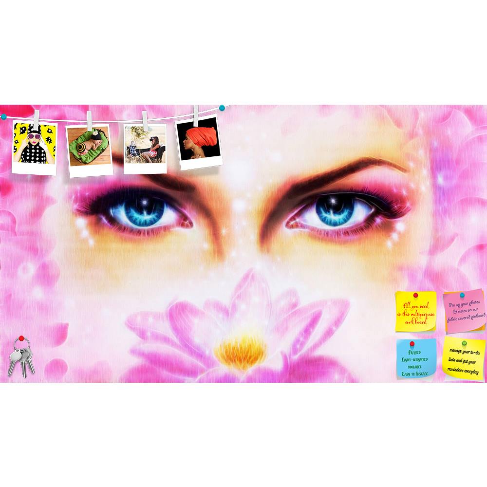 ArtzFolio Blue Eyes Women With Lotus Flower Printed Bulletin Board Notice Pin Board Soft Board | Frameless-Bulletin Boards Frameless-AZSAO36550416BLB_FL_L-Image Code 5004282 Vishnu Image Folio Pvt Ltd, IC 5004282, ArtzFolio, Bulletin Boards Frameless, Fantasy, Fine Art Reprint, blue, eyes, women, with, lotus, flower, printed, bulletin, board, notice, pin, soft, frameless, a, pair, beautiful, beaming, enchanting, from, behind, bloming, rosa, art, artist, artwork, painting, picture, color, colorful, multicolo