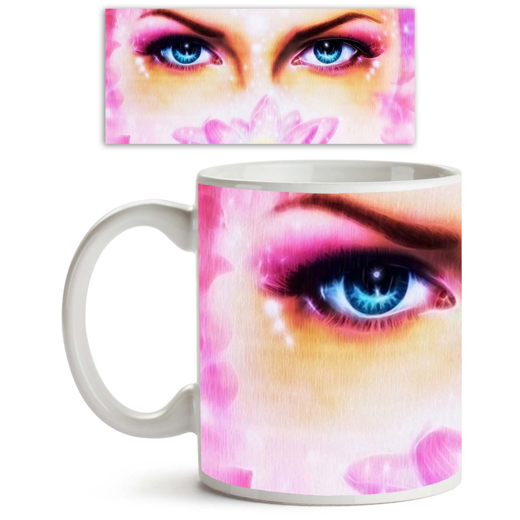 Blue Eyes Women With Lotus Flower Ceramic Coffee Tea Mug Inside White-Coffee Mugs-MUG-IC 5004282 IC 5004282, Art and Paintings, Botanical, Floral, Flowers, Illustrations, Nature, Paintings, Religion, Religious, Spiritual, blue, eyes, women, with, lotus, flower, ceramic, coffee, tea, mug, inside, white, appealing, art, artist, artwork, attractive, beautiful, beauty, canvas, color, colorful, cosmetic, delightful, enchanting, enchantress, expression, eyebrows, close, up, face, fairy, female, feminine, gaze, go