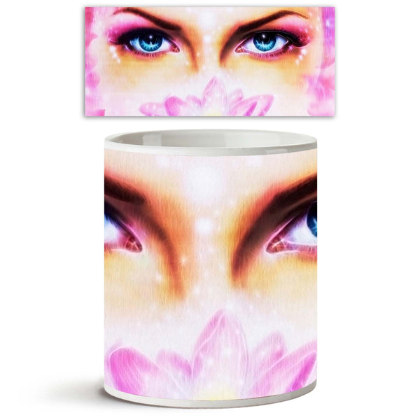 Blue Eyes Women With Lotus Flower Ceramic Coffee Tea Mug Inside White-Coffee Mugs--IC 5004282 IC 5004282, Art and Paintings, Botanical, Floral, Flowers, Illustrations, Nature, Paintings, Religion, Religious, Spiritual, blue, eyes, women, with, lotus, flower, ceramic, coffee, tea, mug, inside, white, appealing, art, artist, artwork, attractive, beautiful, beauty, canvas, color, colorful, cosmetic, delightful, enchanting, enchantress, expression, eyebrows, close, up, face, fairy, female, feminine, gaze, godde