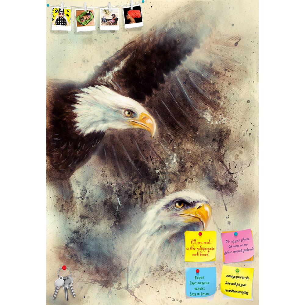 ArtzFolio Airbrush Artwork Of Two Eagles D2 Printed Bulletin Board Notice Pin Board Soft Board | Frameless-Bulletin Boards Frameless-AZSAO36659138BLB_FL_L-Image Code 5004294 Vishnu Image Folio Pvt Ltd, IC 5004294, ArtzFolio, Bulletin Boards Frameless, Birds, Fine Art Reprint, airbrush, artwork, of, two, eagles, d2, printed, bulletin, board, notice, pin, soft, frameless, beautiful, painting, abstract, background, one, stretching, his, black, wings, fly, art, artist, picture, color, colorful, multicolored, oi