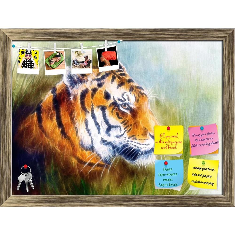 ArtzFolio Airbrush Artwork Of A Mighty Fierce Tiger Printed Bulletin Board Notice Pin Board Soft Board | Framed-Bulletin Boards Framed-AZSAO36659154BLB_FR_L-Image Code 5004295 Vishnu Image Folio Pvt Ltd, IC 5004295, ArtzFolio, Bulletin Boards Framed, Animals, Fine Art Reprint, airbrush, artwork, of, a, mighty, fierce, tiger, printed, bulletin, board, notice, pin, soft, framed, beautiful, painting, head, toned, abstract, gres, background, art, artist, picture, color, colorful, multicolored, medium, canvas, a