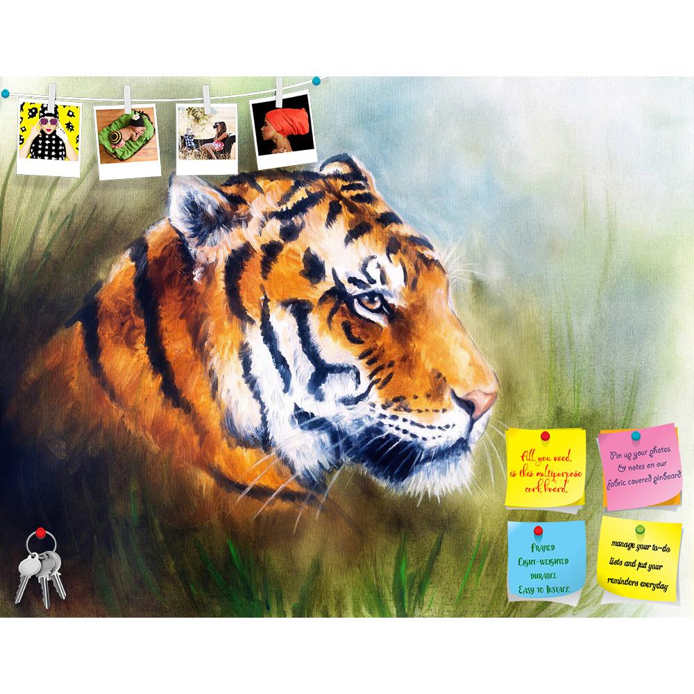 ArtzFolio Mighty Fierce Tiger Head Printed Bulletin Board Notice Pin Board Soft Board | Frameless-Bulletin Boards Frameless-AZSAO36659155BLB_FL_L-Image Code 5004296 Vishnu Image Folio Pvt Ltd, IC 5004296, ArtzFolio, Bulletin Boards Frameless, Animals, Fine Art Reprint, mighty, fierce, tiger, head, printed, bulletin, board, notice, pin, soft, frameless, art, artist, artwork, painting, picture, illustration, color, colorful, multicolored, medium, canvas, airbrush, airbrushing, feline, mouth, striped, orange, 
